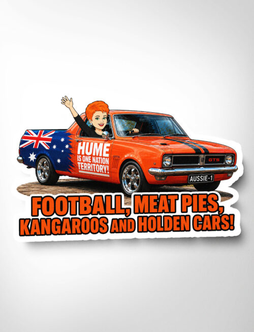 Football, Meat Pies, Kangaroos & Holden Cars Sticker